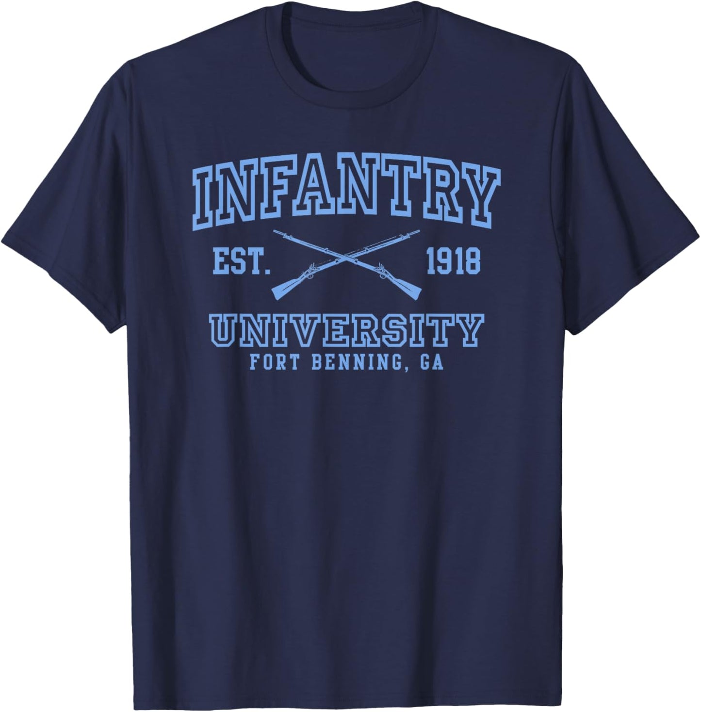 American Marauder: Infantry University Fort Benning Insignia T-Shirt - T-Shirt | Navy
