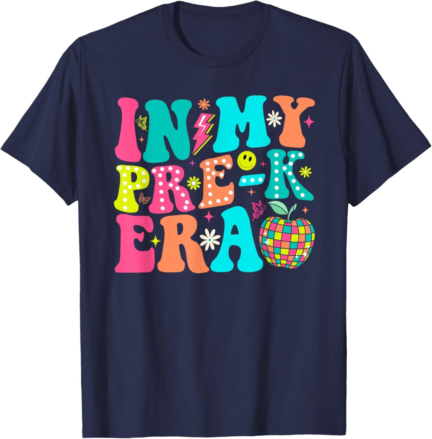In My Pre K Era Back To School First Day Of Preschool T-Shirt - T-Shirt | Navy