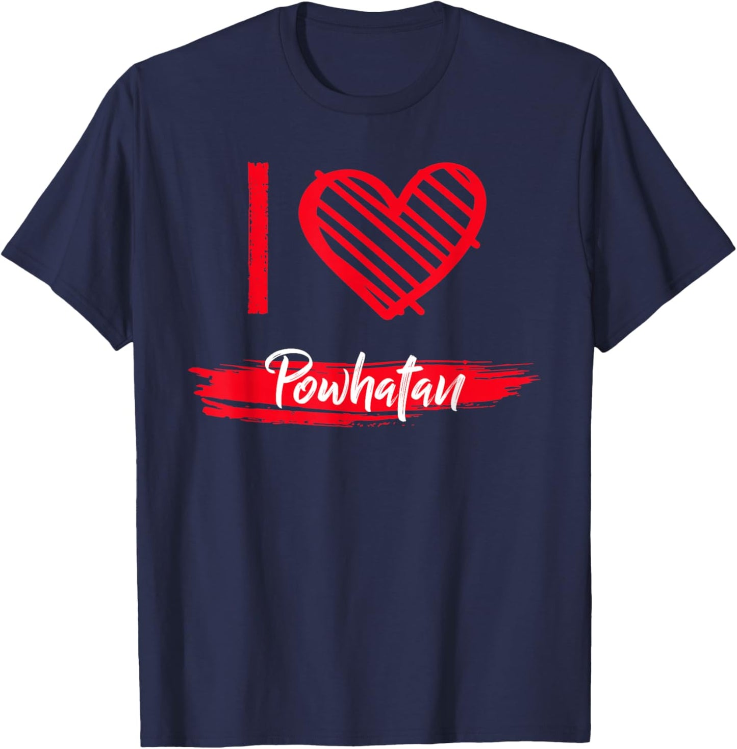 I Love POWHATAN County I Heart POWHATAN T-Shirt - T-Shirt | Navy