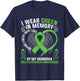 I Wear Green In Memory Of My Grandma Bile Duct Cancer Aware T-Shirt - T-Shirt | Navy