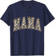 MAMA Leopard Cheetah Print Love Cute Large Letters T-Shirt - T-Shirt | Navy