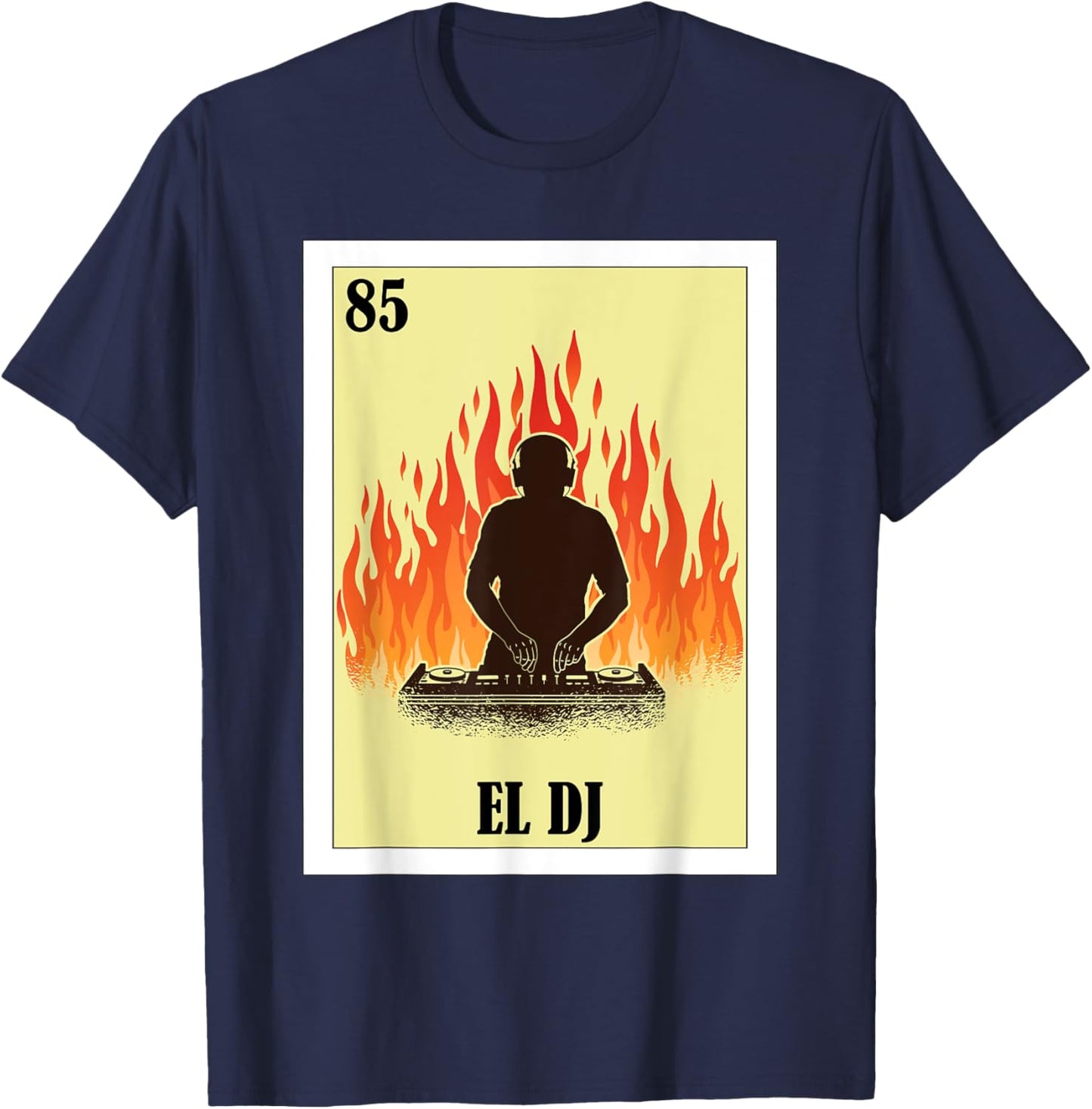 Funny Music Mexican Design - El DJ T-Shirt - T-Shirt | Navy