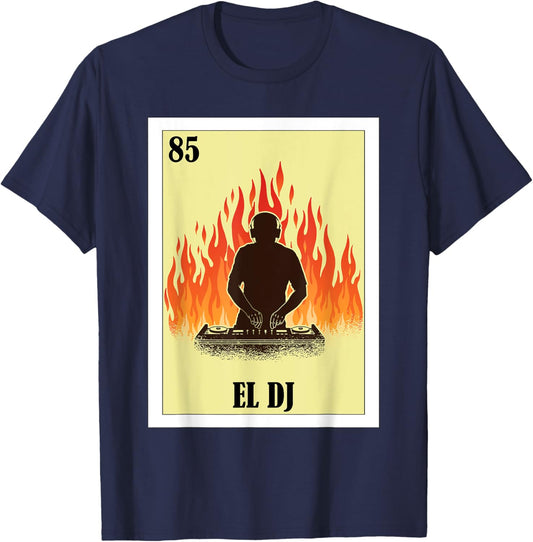 Funny Music Mexican Design - El DJ T-Shirt - T-Shirt | Navy