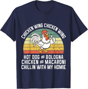 Chicken Wing Chicken Wing Hot Dog Bologna T-Shirt - T-Shirt | Navy