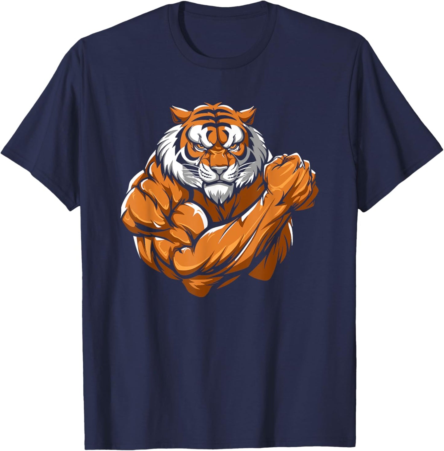 Gym Tiger Training Exercise - Workout T-Shirt - T-Shirt | Navy