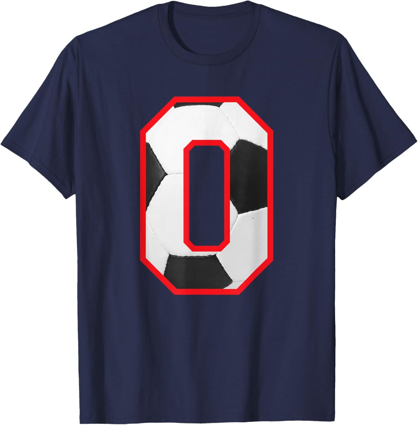 Soccer Jersey Uniform Number #0 Men Women Kids T-Shirt - T-Shirt | Navy