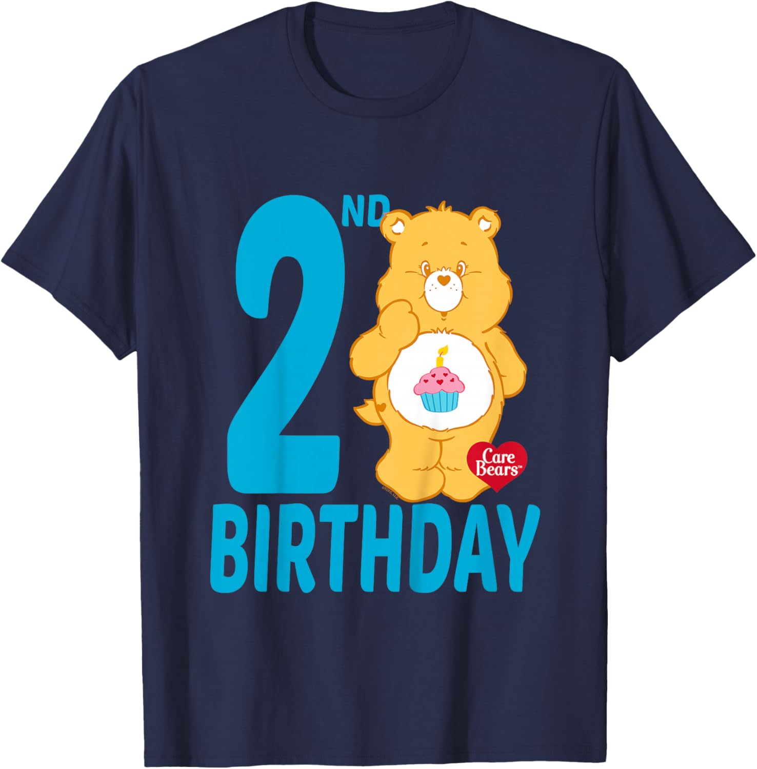 Care Bears Birthday Bear Celebrates A 2nd Birthday T-Shirt - T-Shirt | Navy