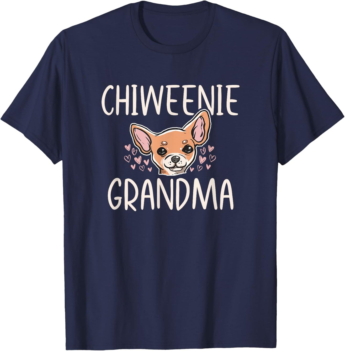 Chiweenie Mom Grandma Funny Cute Dog Owner Love Lover Men Women T-Shirt - T-Shirt | Navy