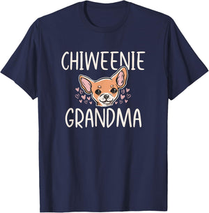 Chiweenie Mom Grandma Funny Cute Dog Owner Love Lover Men Women T-Shirt - T-Shirt | Navy