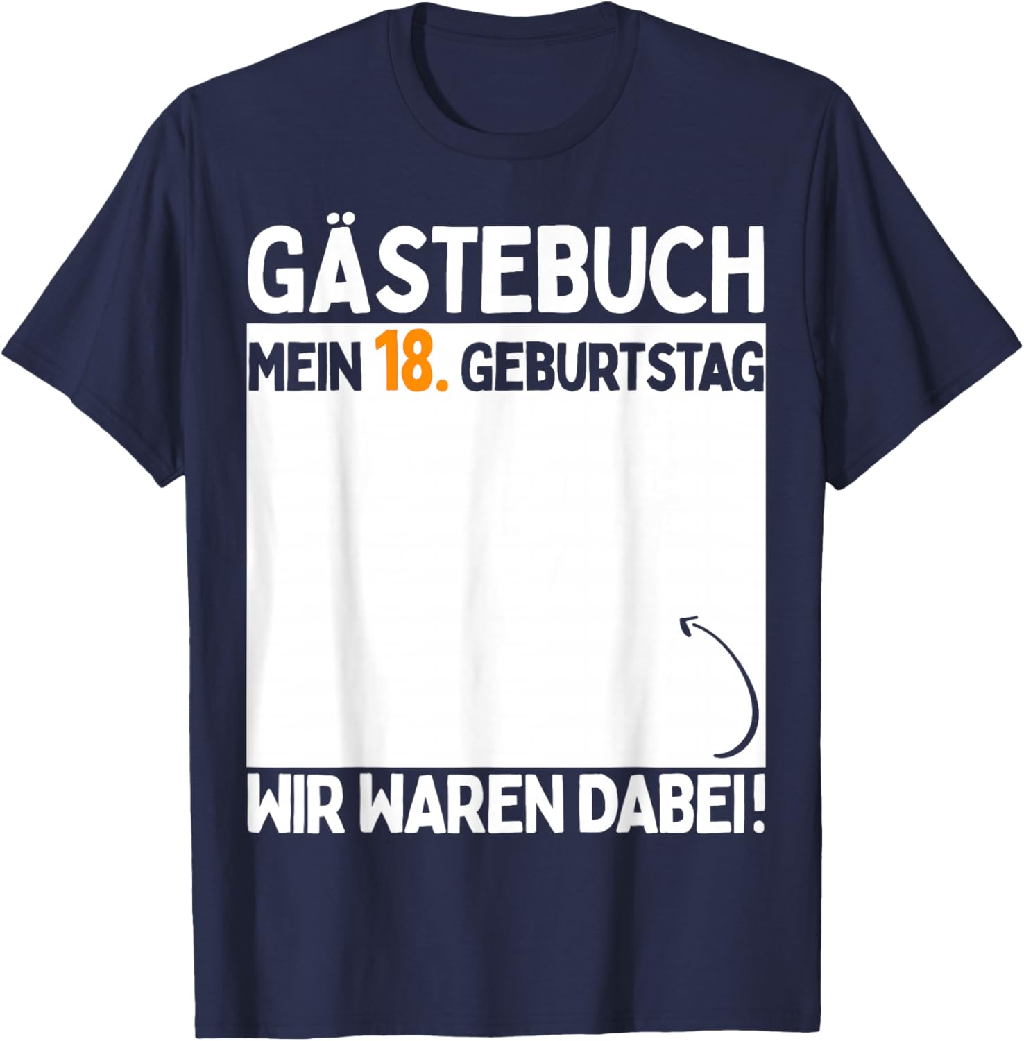 18. Geburtstag Junge Mädchen 18 Jahre 2008 Lustig Geschenk T-Shirt - T-Shirt | Navy