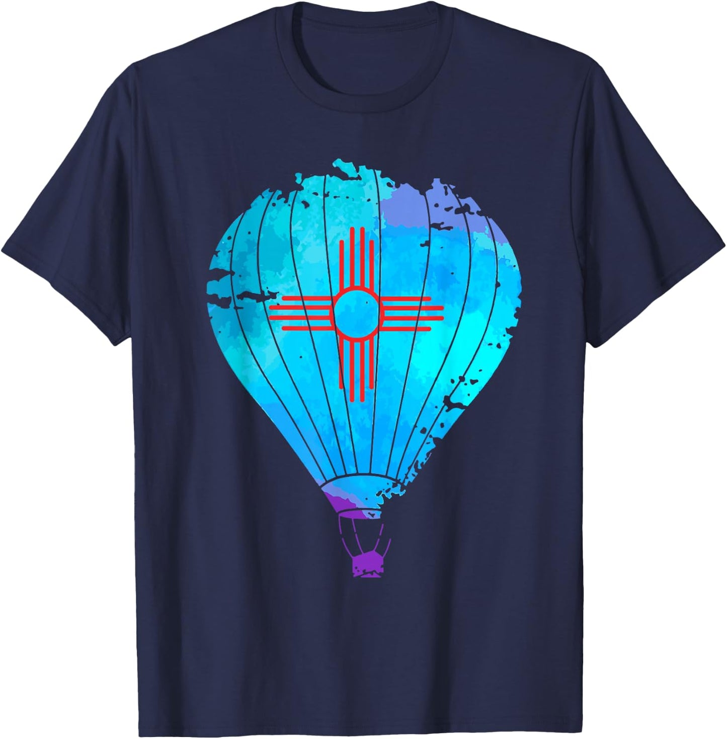 Hot Air Balloon Festival Zia New Mexico T-Shirt - T-Shirt | Navy