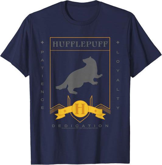 Poufsouffle Harry Potter Nouveau Design 2025 Patience Loyalty T-Shirt - T-Shirt | Navy