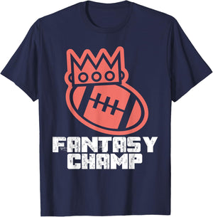 Fantasy Football League Champion Championship DFS 1st Winner T-Shirt - T-Shirt | Navy