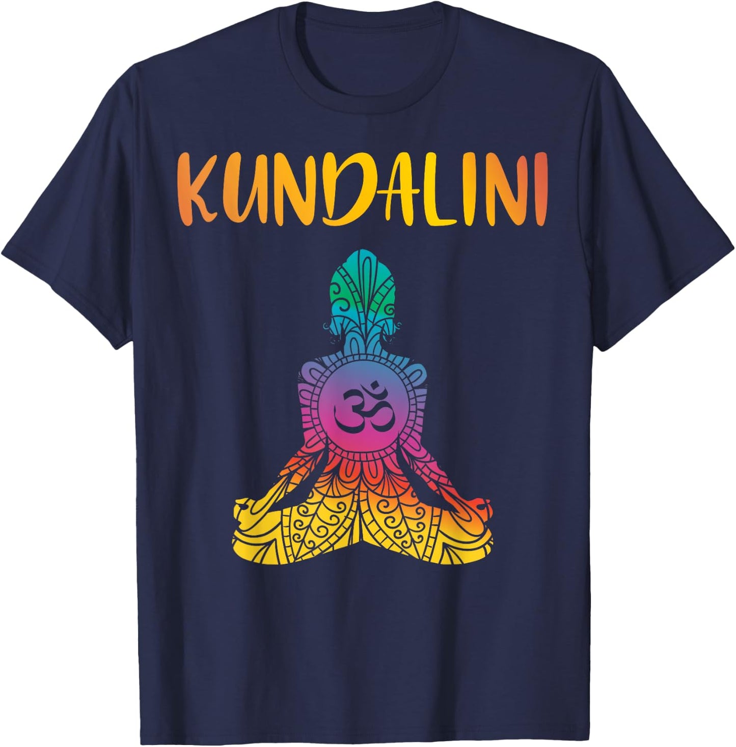 Kundalini Yoga Sat Nam Chakra Meditation Hindu Spirituality T-Shirt - T-Shirt | Navy