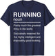 Running Definition Runner Cross Country Trail Mountain Run T-Shirt - T-Shirt | Navy