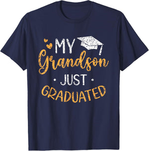 My Grandson Just Graduated Granny Grandma Of Graduate T-Shirt - T-Shirt | Navy