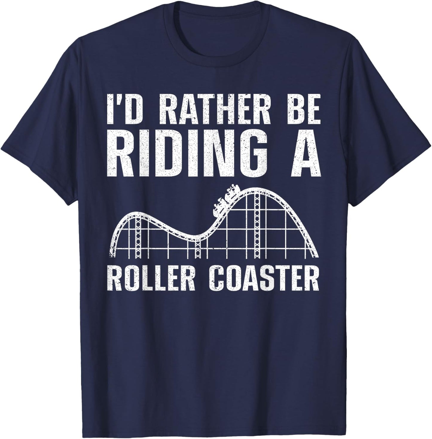 Funny Roller Coaster Women Kids Roller Coaster Lover T-Shirt - T-Shirt | Navy