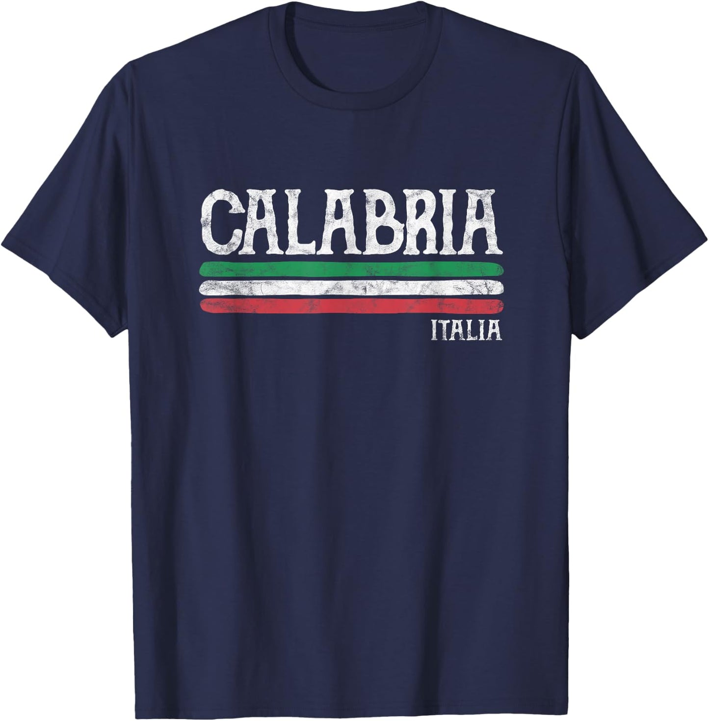 Calabria Italy Italian Flag Souvenirs Gift T-Shirt - T-Shirt | Navy