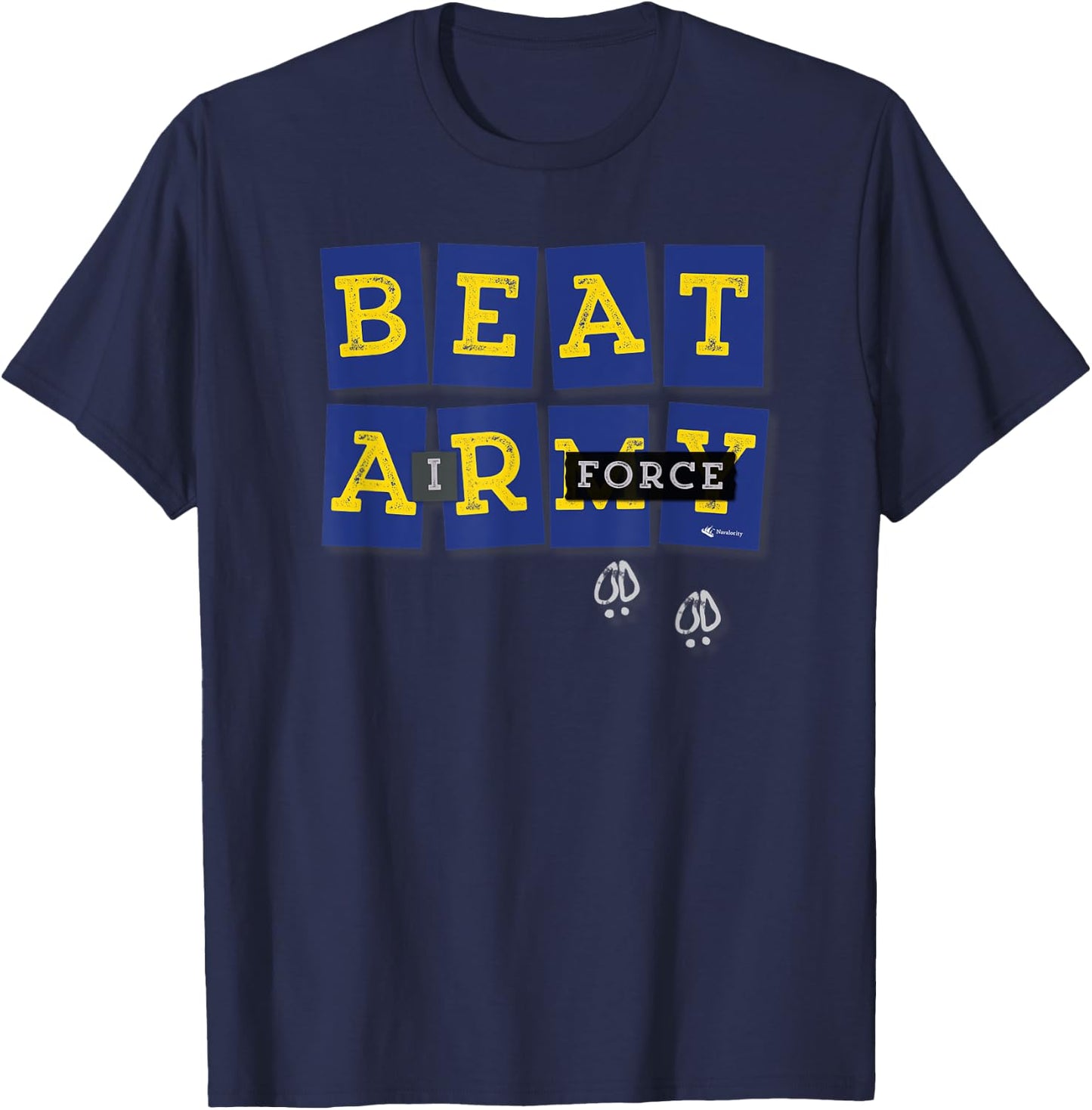 Beat Air Force Goat Tracks Funny Navy Blue Edition T-Shirt - T-Shirt | Navy