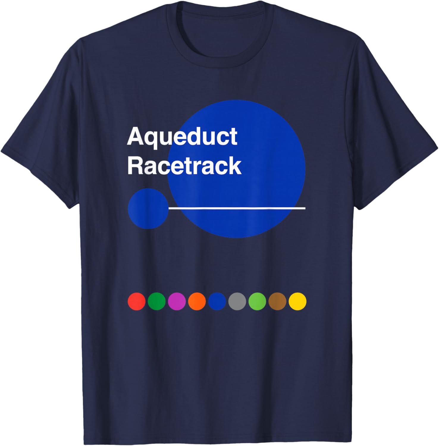 Aqueduct Racetrack Queens Ozone Park T-Shirt - T-Shirt | Navy