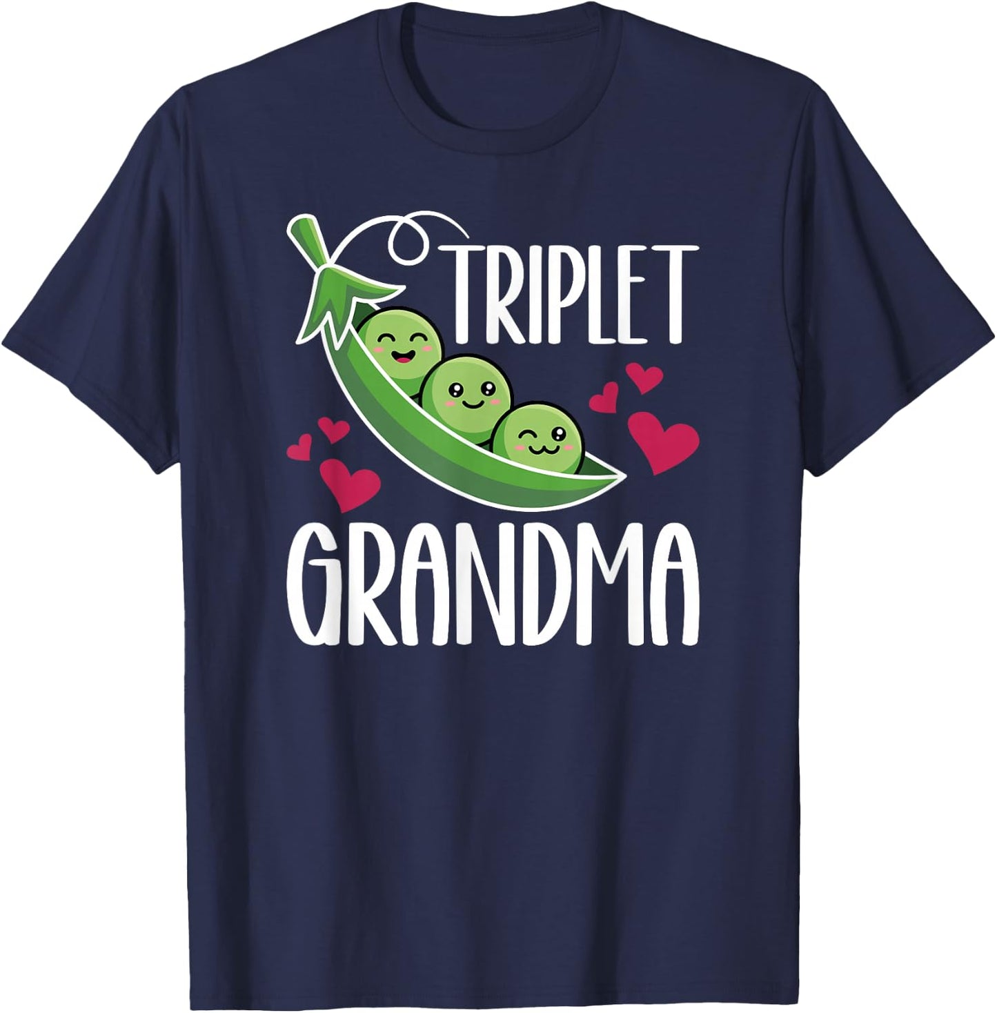 Triplet Grandma of Triplets Proud Triplet Grandmother T-Shirt - T-Shirt | Navy