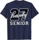 Senior Class of 2027 Graduation Varsity Black White Letters T-Shirt - T-Shirt | Navy