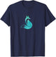 Fox Teal Watercolor Gift a Girl T-Shirt - T-Shirt | Navy