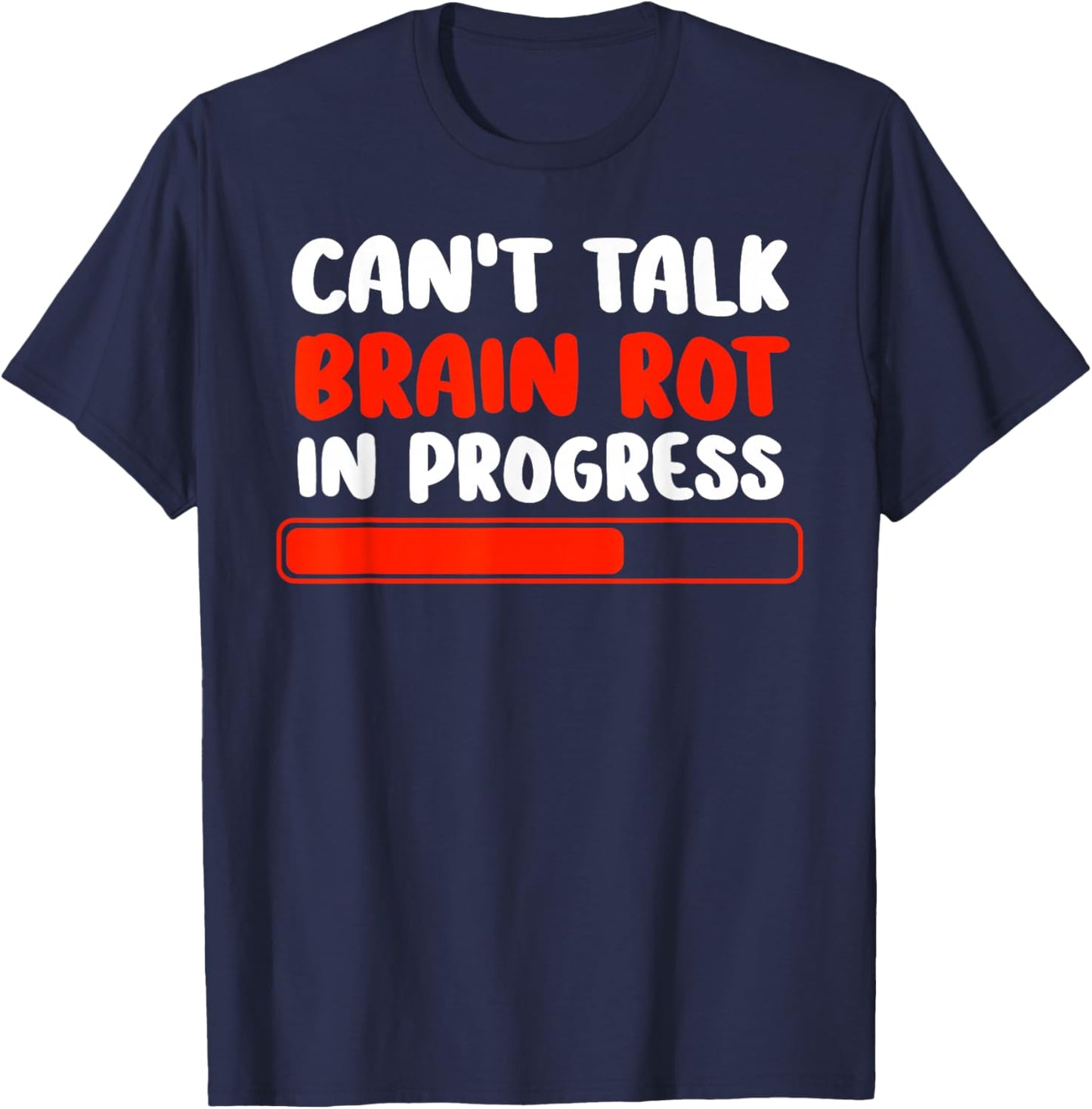 Brain Rot Shirt for Kids Brainrot Meme Funny Gamers Boys T-Shirt - T-Shirt | Navy