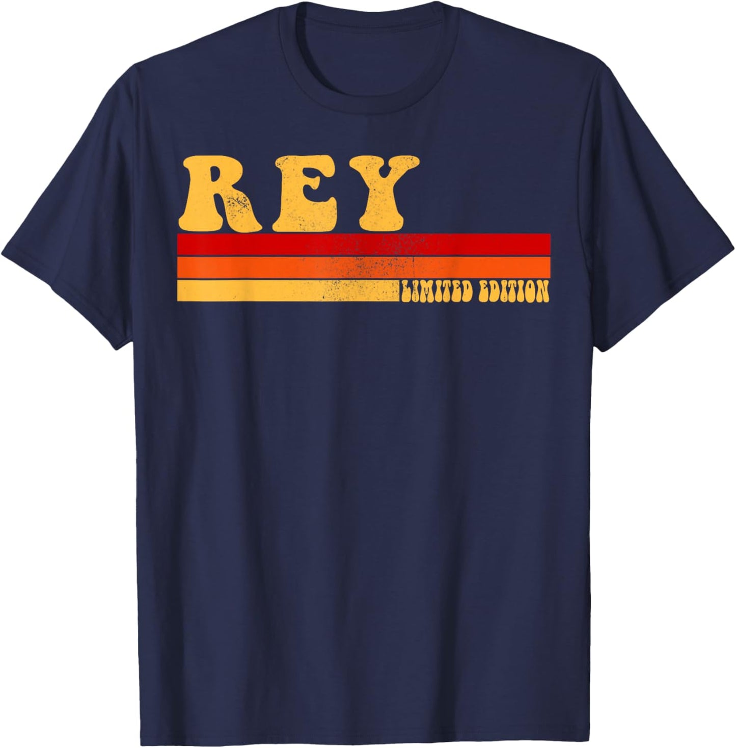 REY Name Personalized Idea Men Retro Vintage REY T-Shirt - T-Shirt | Navy