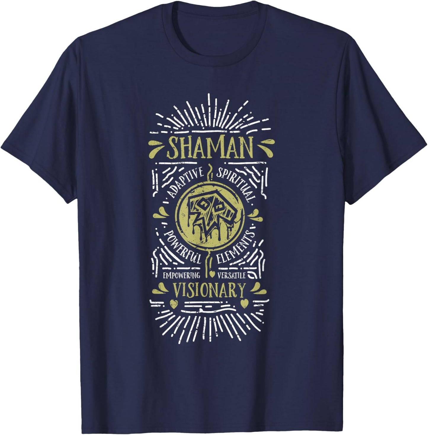 Wow Shaman Role Playing Gamer T-Shirt - T-Shirt | Navy