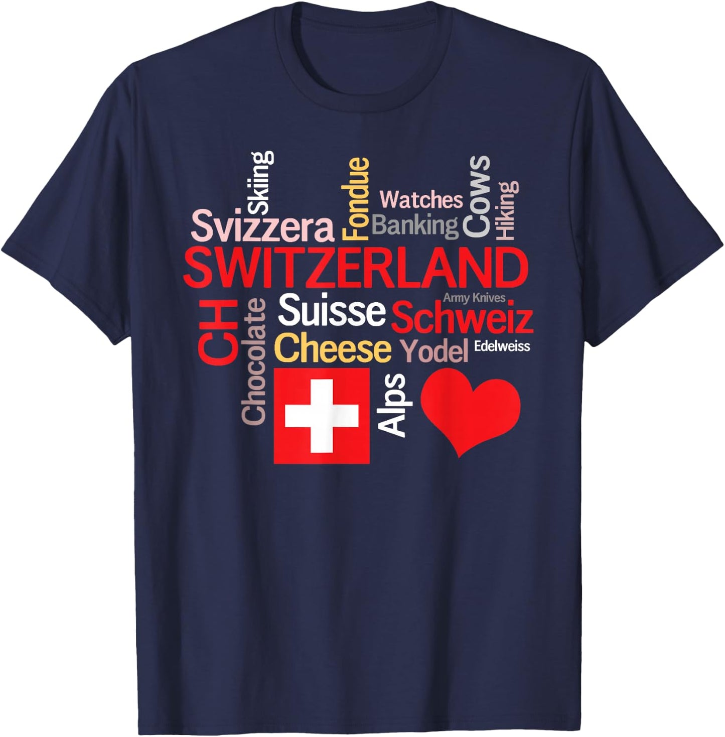 Why I Love Switzerland T-Shirt - T-Shirt | Navy