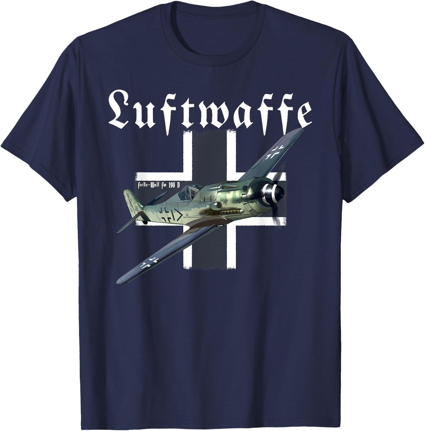 WW2 Aircraft Fighter I German Warbird I Focke-Wulf FW 190 D T-Shirt - T-Shirt | Navy