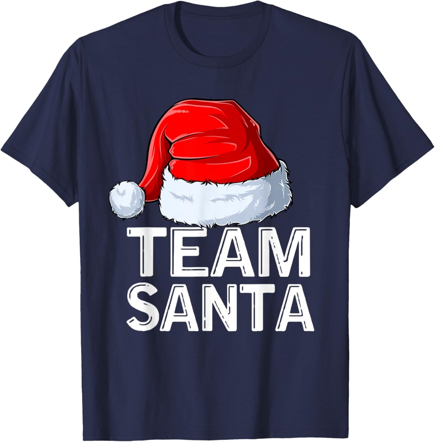 Team Santa Christmas Squad Family Matching Pajamas T-Shirt - T-Shirt | Navy