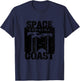 Space Coast Beach Florida, Cool Retro 80s Simple Graphic Women T-Shirt - T-Shirt | Navy