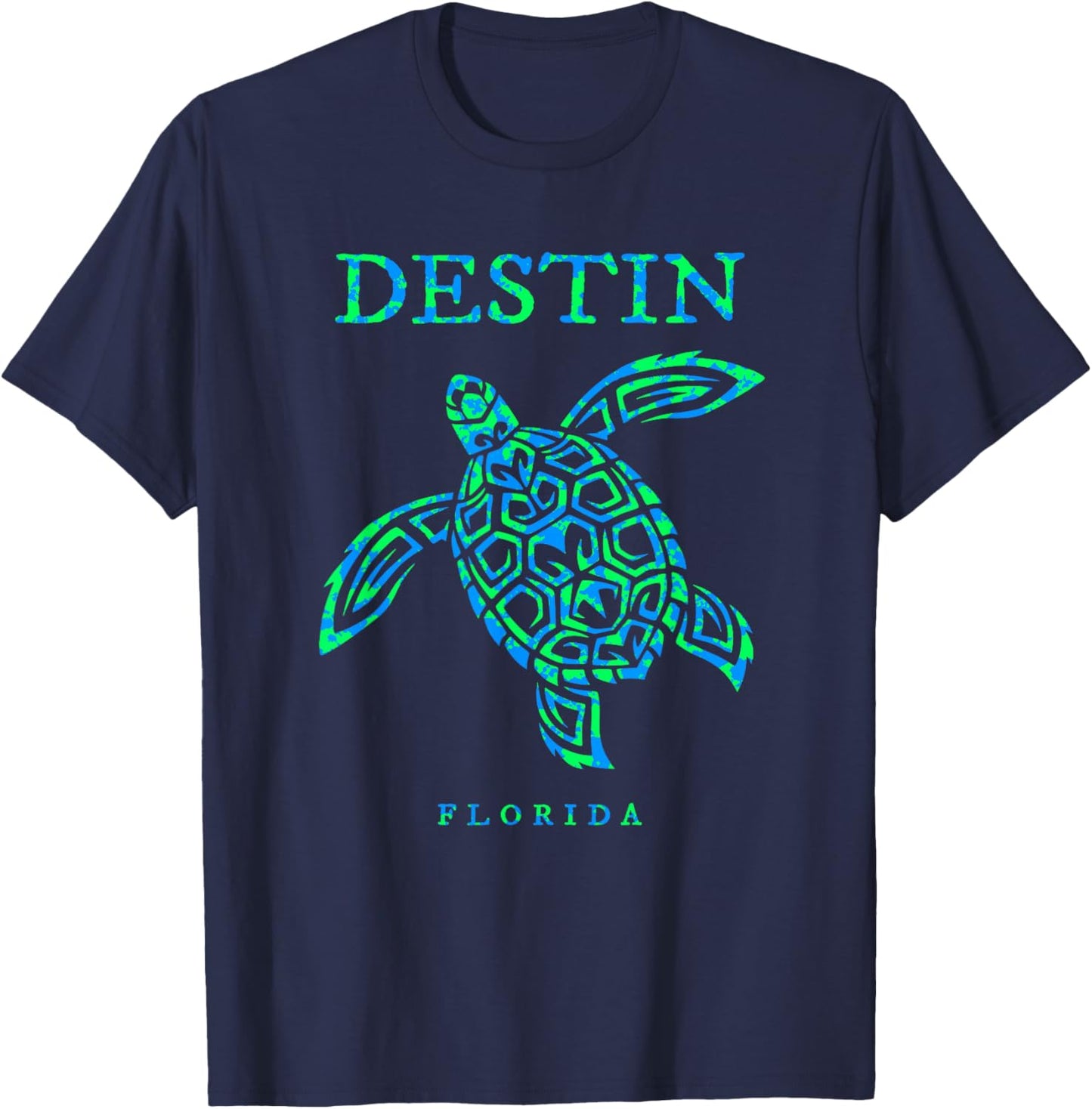 Destin Florida Sea Turtle Boys Girls Toddler T-Shirt - T-Shirt | Navy