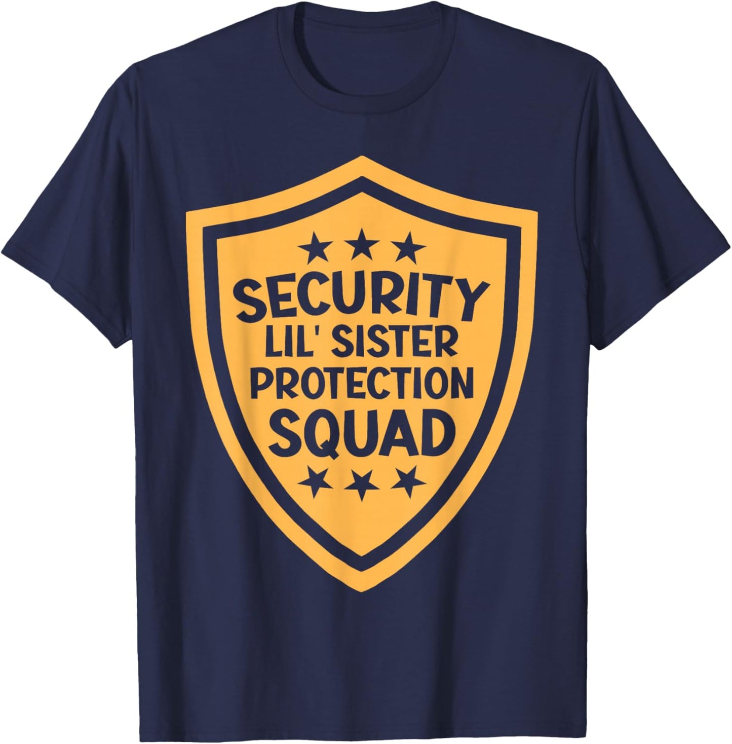 Big Brother Security Lil' Sister Protection Squad Pregnancy T-Shirt - T-Shirt | Navy