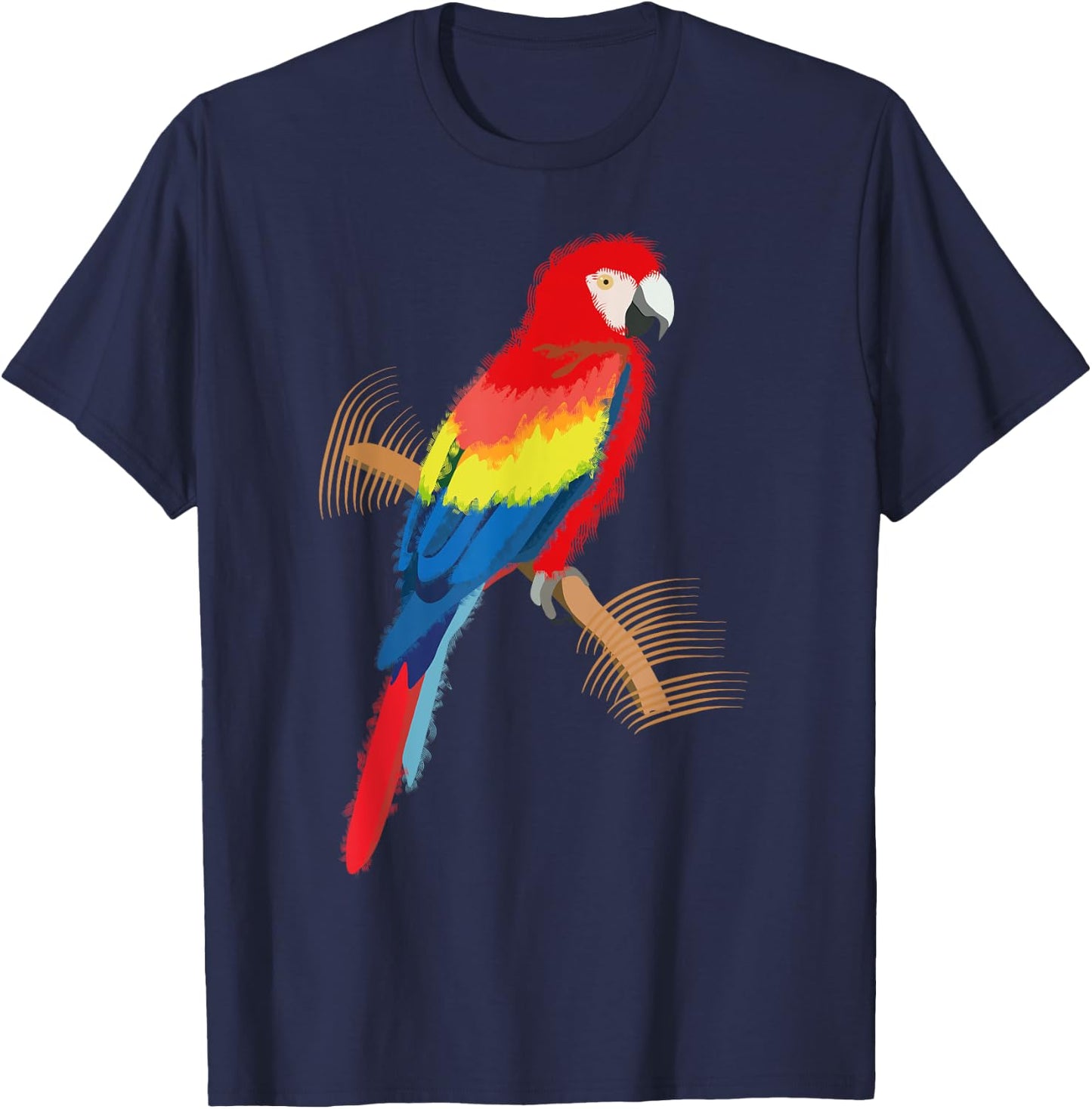 Parrot Scarlet Macaw Colourful T-Shirt - T-Shirt | Navy