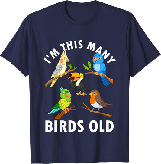 5 Year Old Birds Old 5th Birthday Kids T-Shirt - T-Shirt | Navy