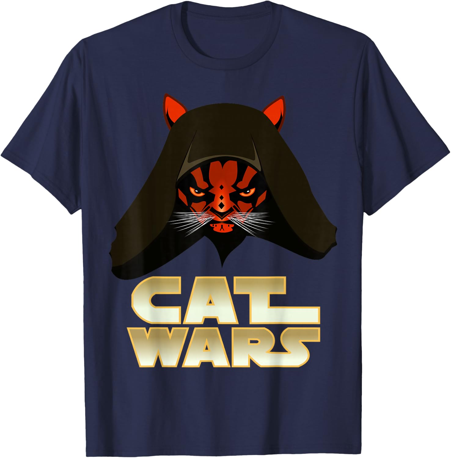 Cat Wars - Funny Cat T-Shirt - T-Shirt | Navy