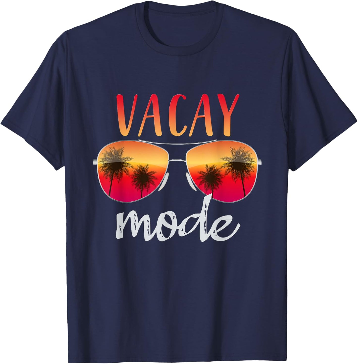 Vacay Mode Cute Vacation Summer Cruise Getaway T-Shirt - T-Shirt | Navy