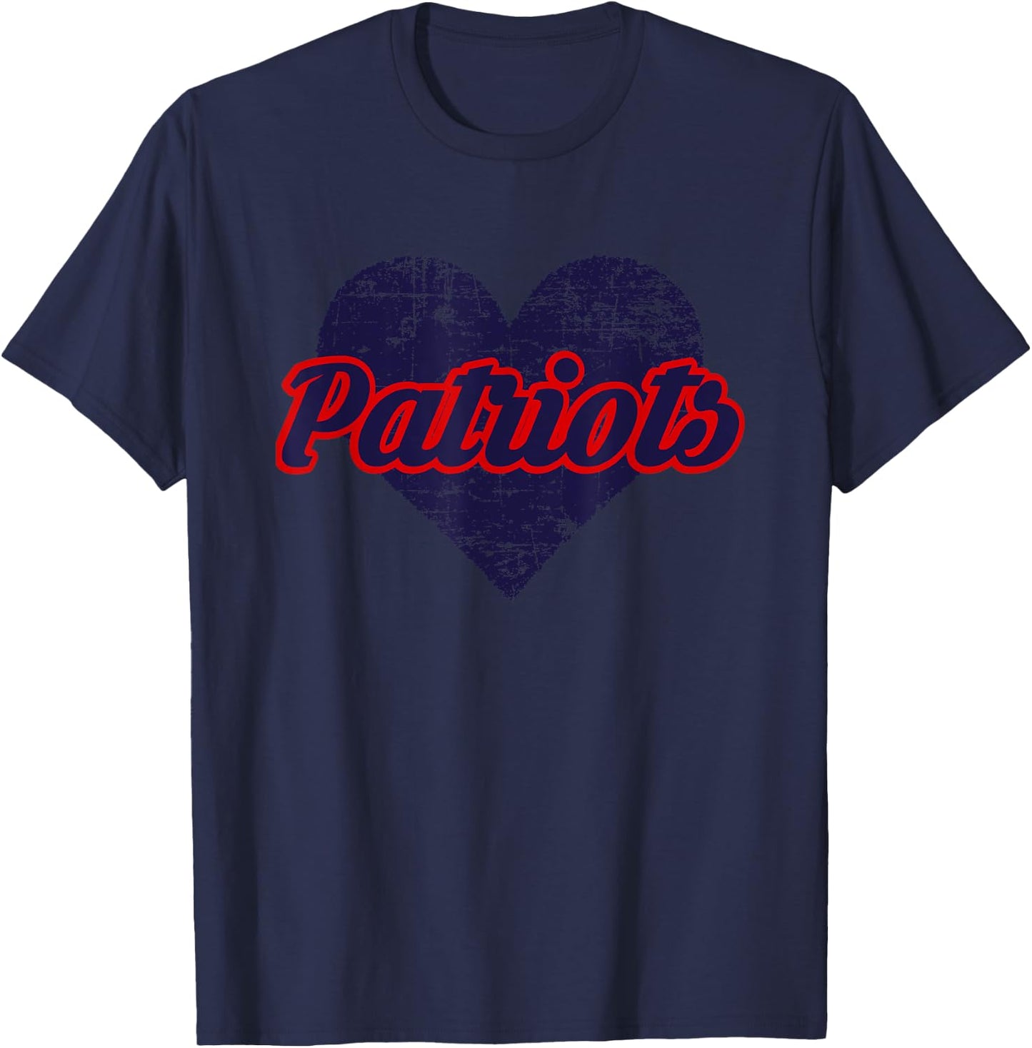 Binghamton Patriots Over Heart T-Shirt - T-Shirt | Navy