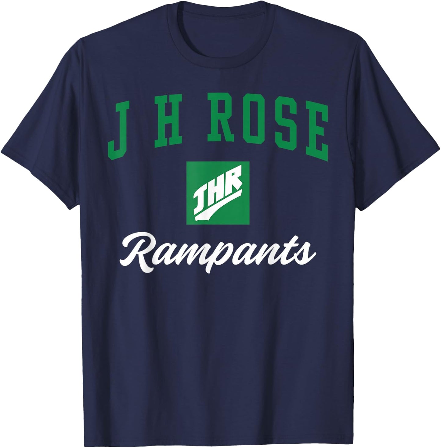 J H Rose High School Rampants C3 T-Shirt - T-Shirt | Navy