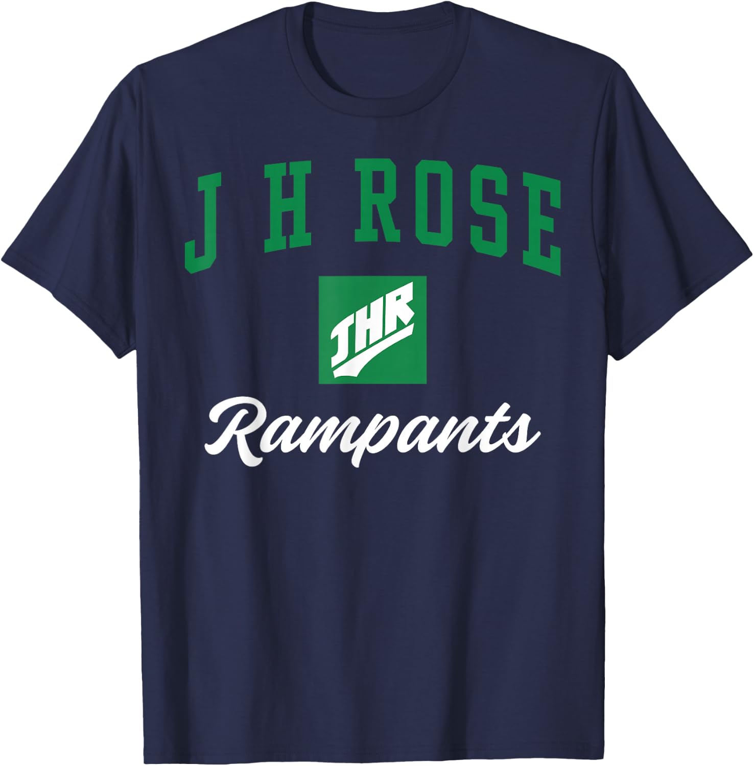 J H Rose High School Rampants C3 T-Shirt - T-Shirt | Navy