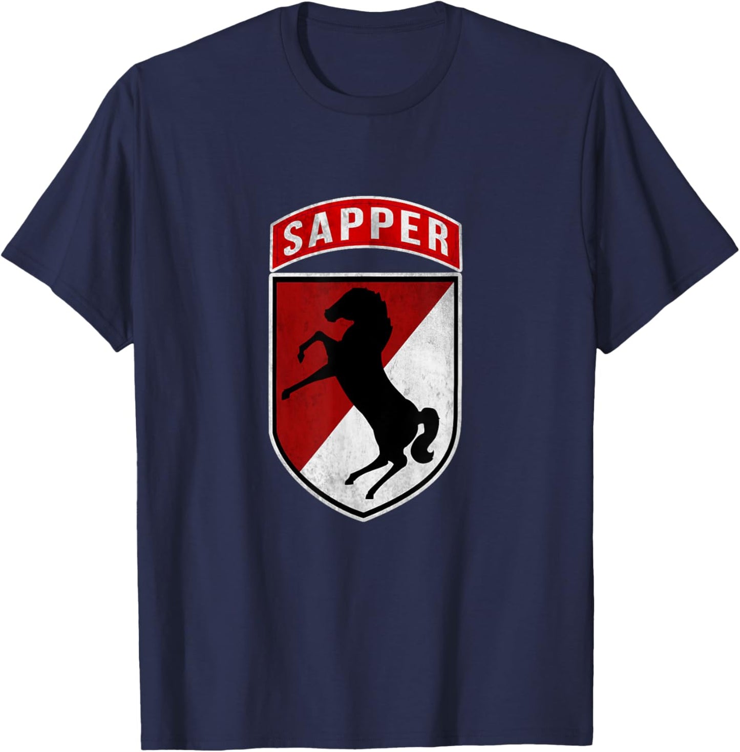11th Armored Cavalry Regiment Sapper 11th ACR Veteran Papa T-Shirt - T-Shirt | Navy
