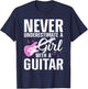 Cool Guitar Girls Guitarist Acoustic Guitar Lovers Small T-Shirt - T-Shirt | Navy