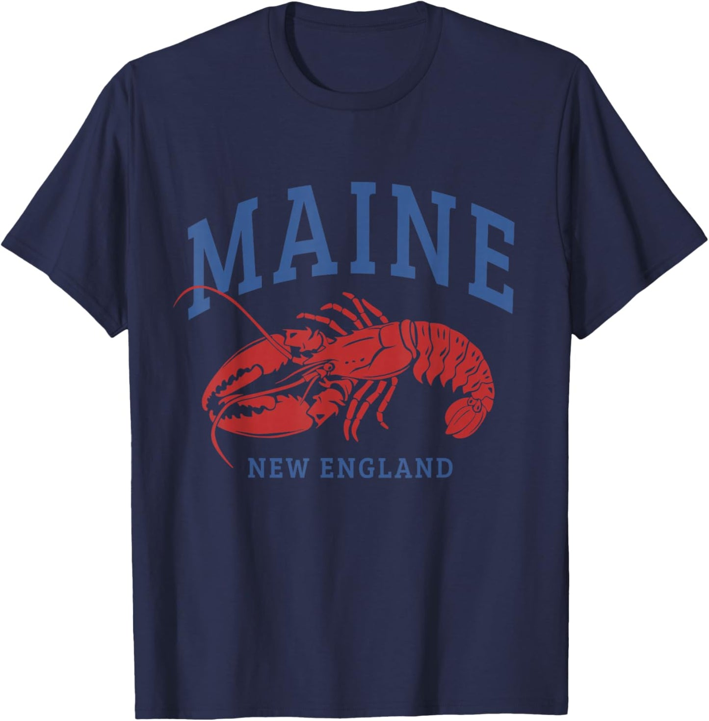 Maine New England Lobster Souvenir Pride Vintage T-Shirt - T-Shirt | Navy