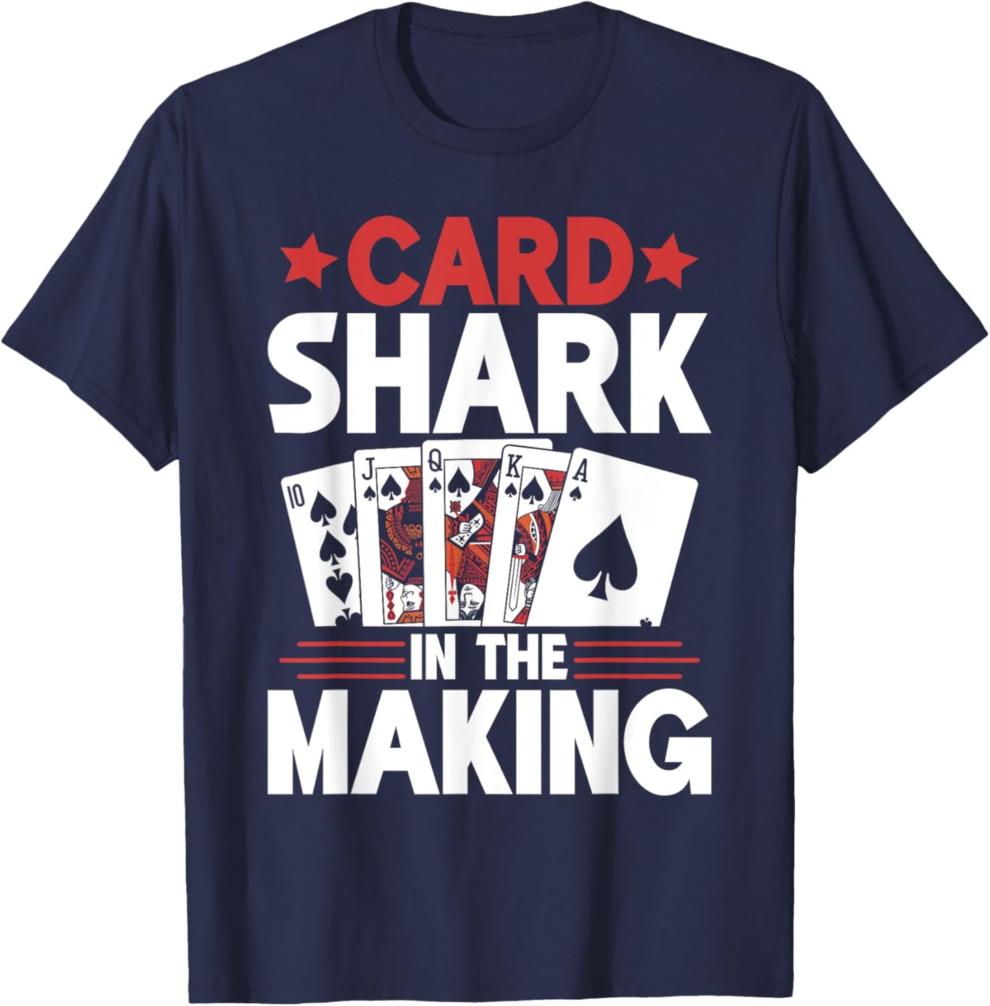 Card Shark in the Making Game Night T-Shirt - T-Shirt | Navy