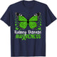 Kidney Disease Awareness Butterfly Kidney Disease Warrior T-Shirt - T-Shirt | Navy
