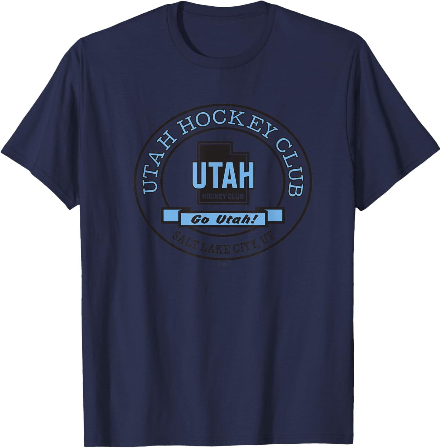 Utah Hockey Club Go White Officially Licensed T-Shirt - T-Shirt | Navy