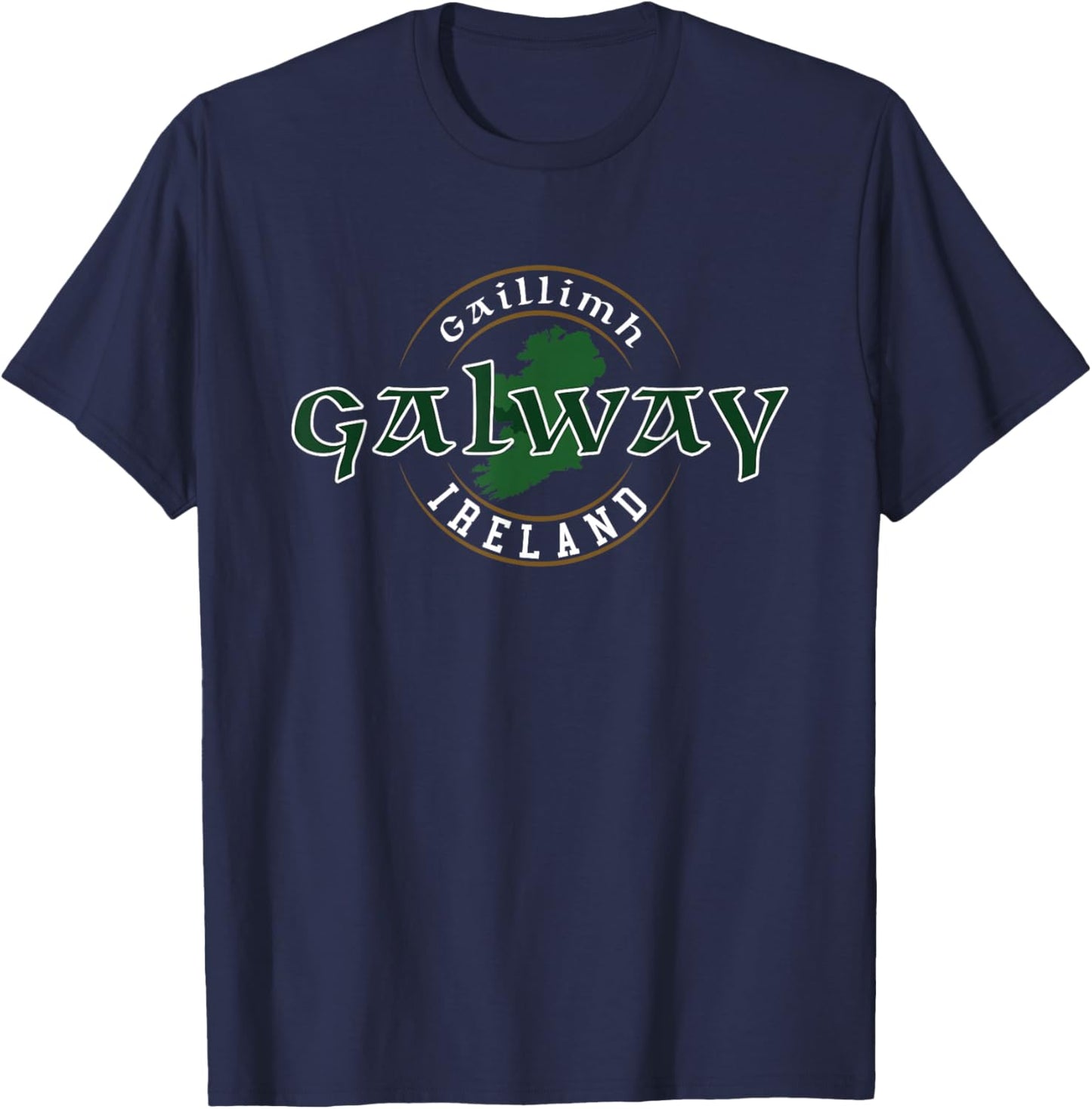 Galway Ireland Irish Map T-Shirt - T-Shirt | Navy